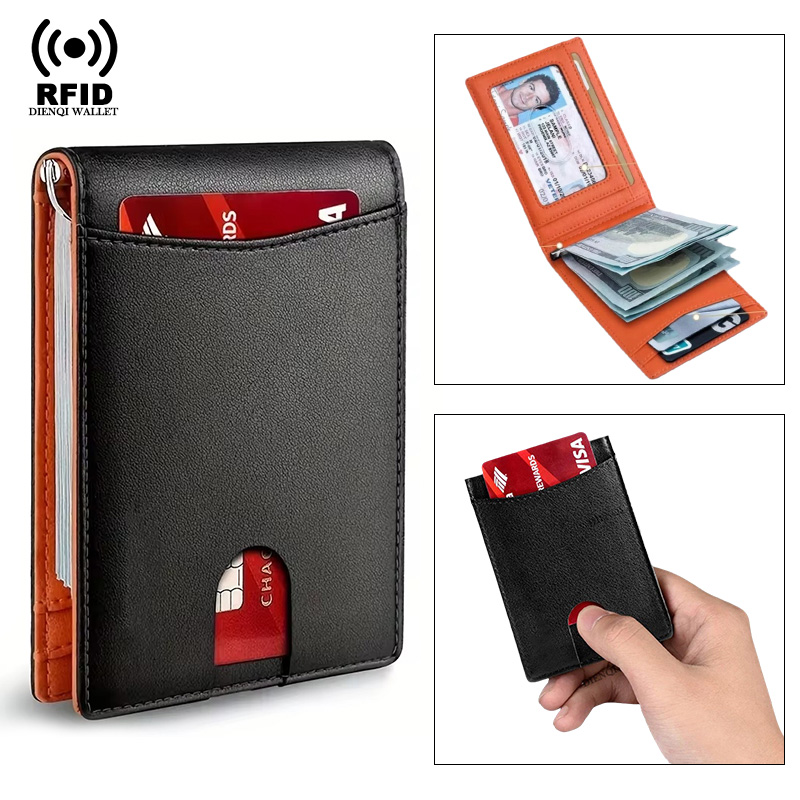 Card Top Loader - Visitekaarthouders Creditcardhouder Leer Ultradunne slimme portemonnee