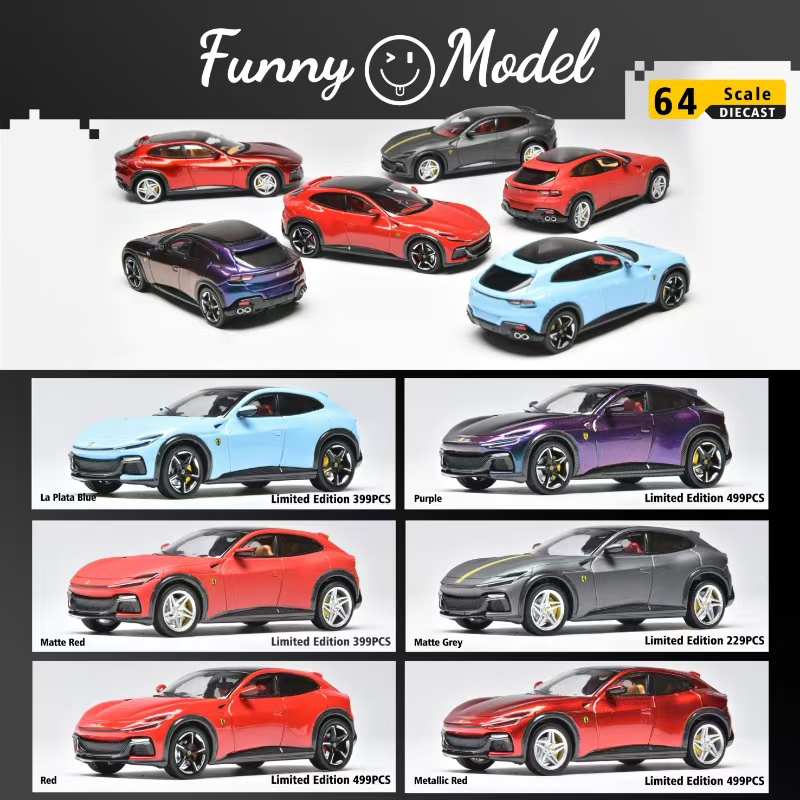 Die Cast Car 1 64 - Beschikbaar op voorraad Grappig 1:64 Purosangue