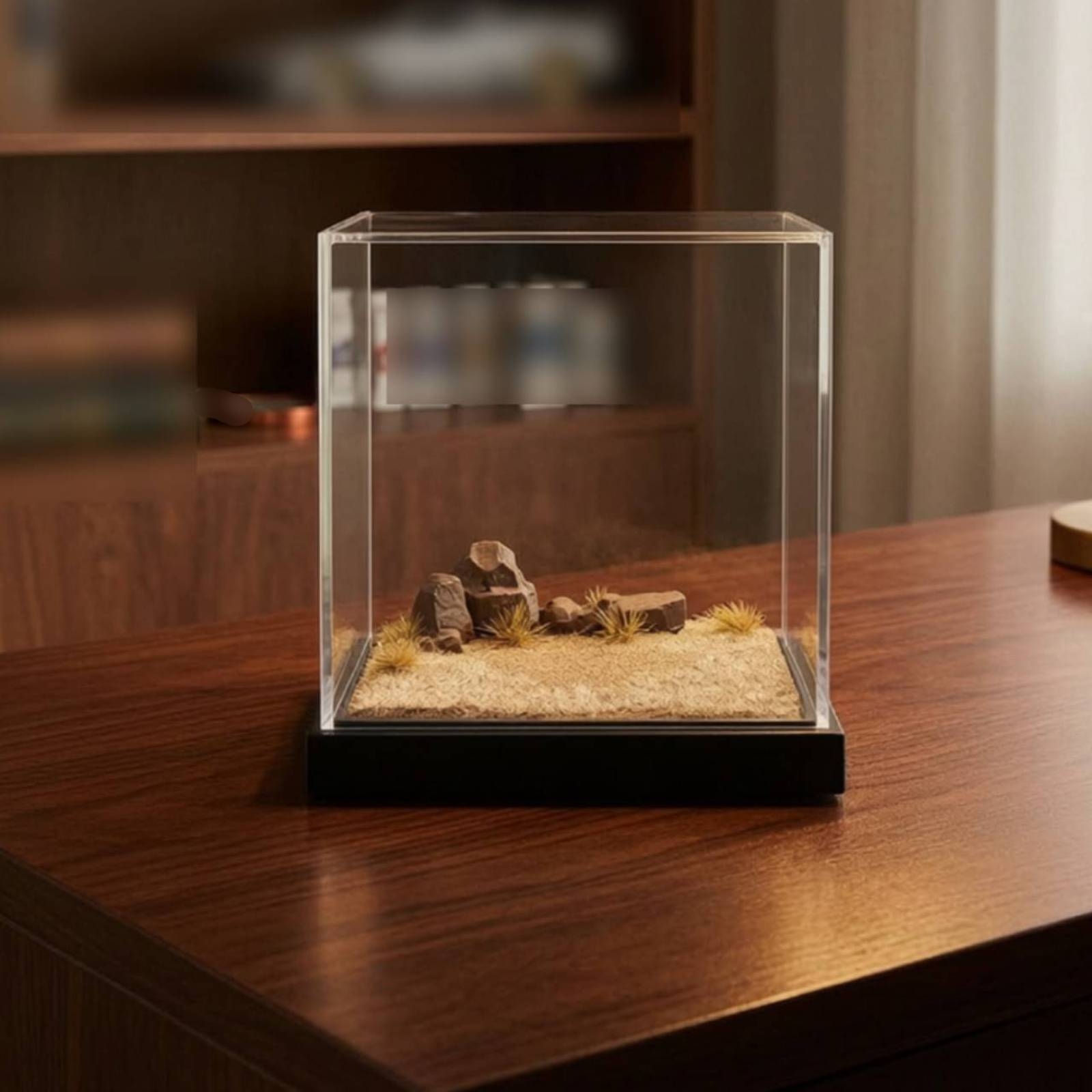 Display Case Acrylic - Miniatuur Scèneplatform Doorzichtige vitrine met acrylafdekking