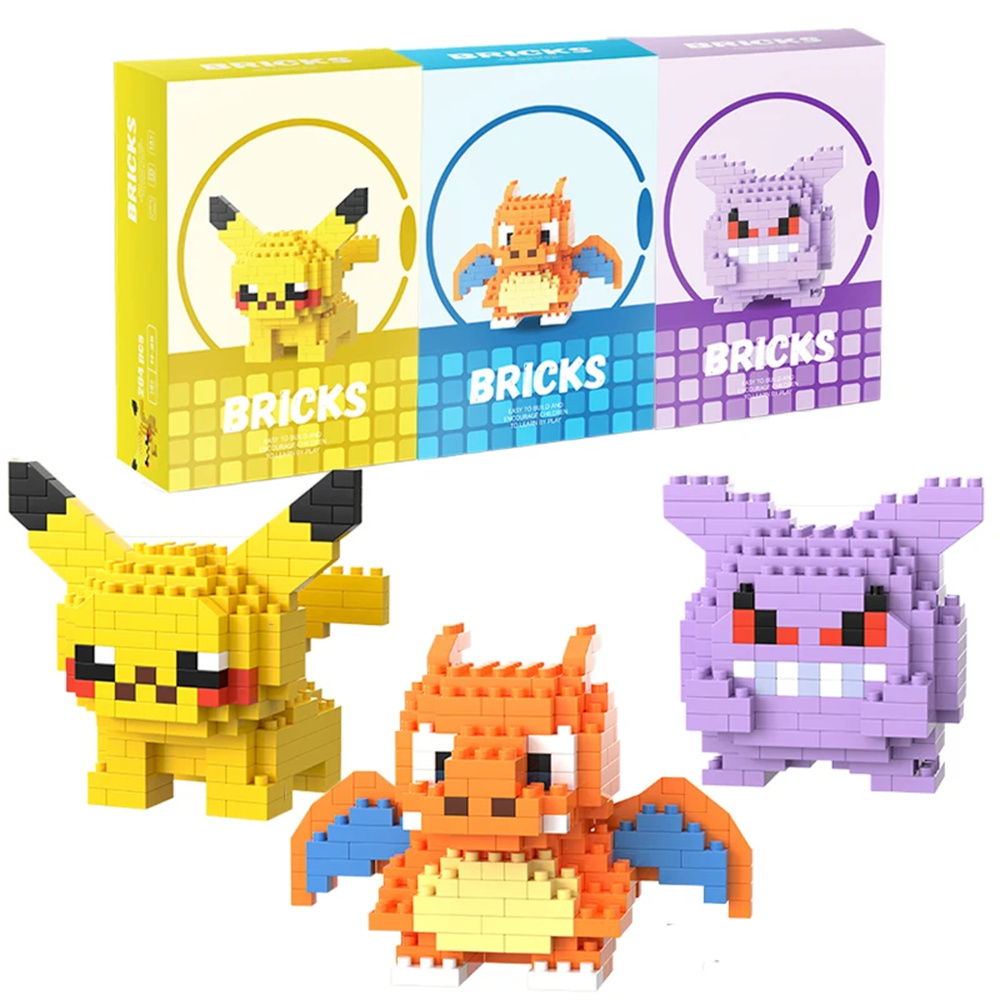 Building Block Mini - Pokemon Micro Bouwstenen Pikachu Dragonite Gengar