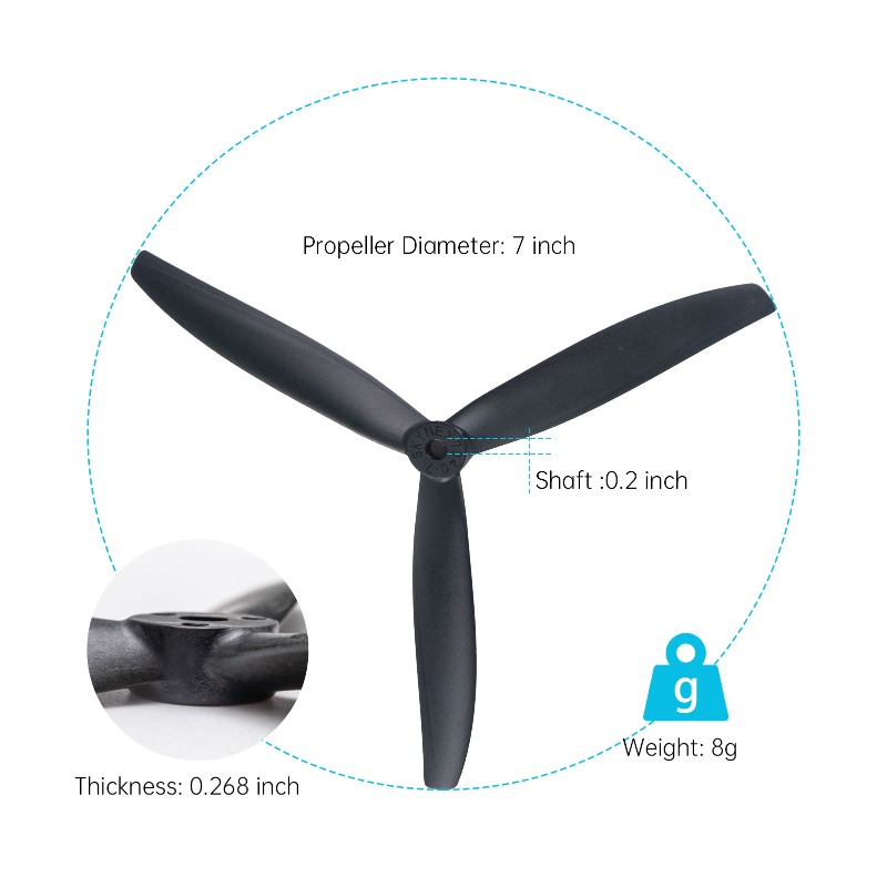 7X4X3 7040 Propeller 7-Inch Bl - Model Airplane Plastic recensie en prijs