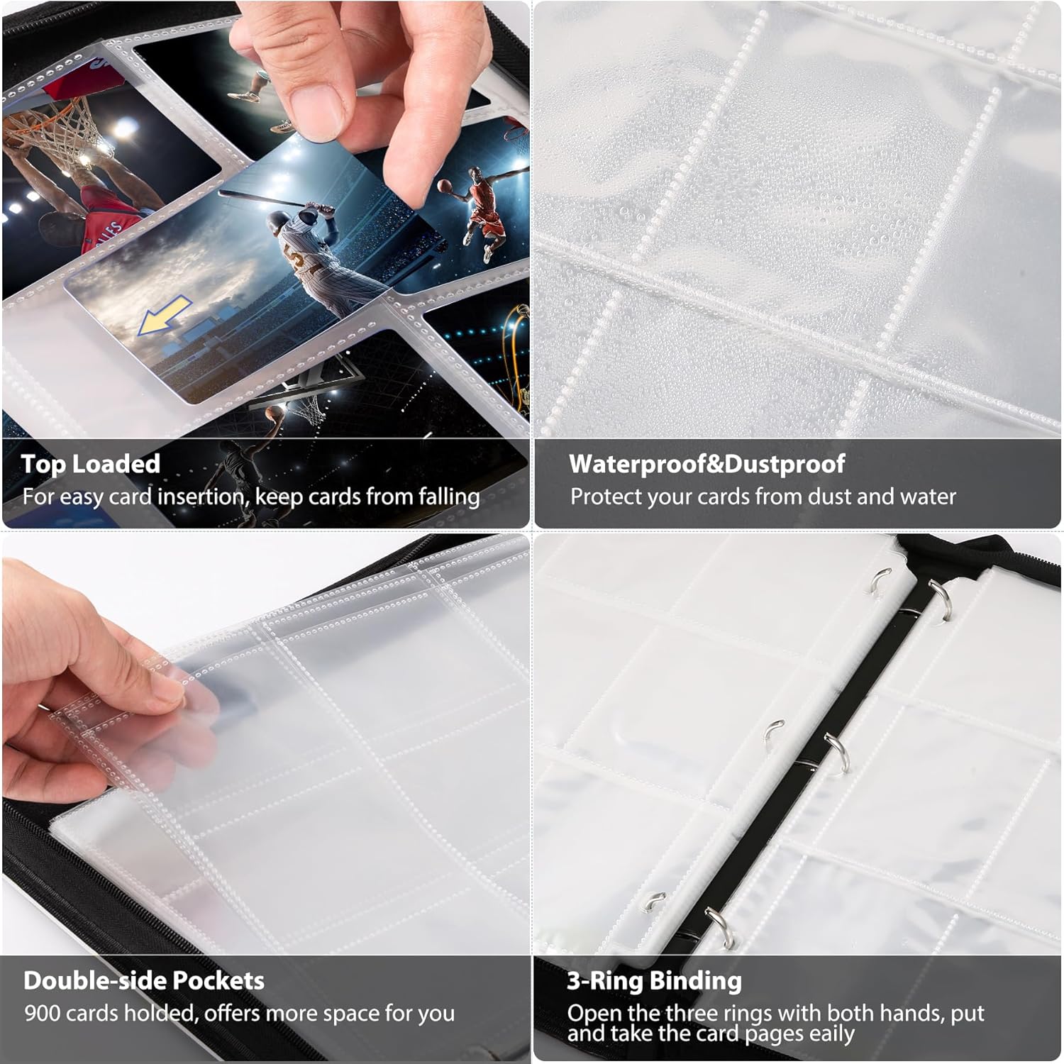 3-rings ruilkaartenmap, 900 va - Trading Card Binder recensie en prijs