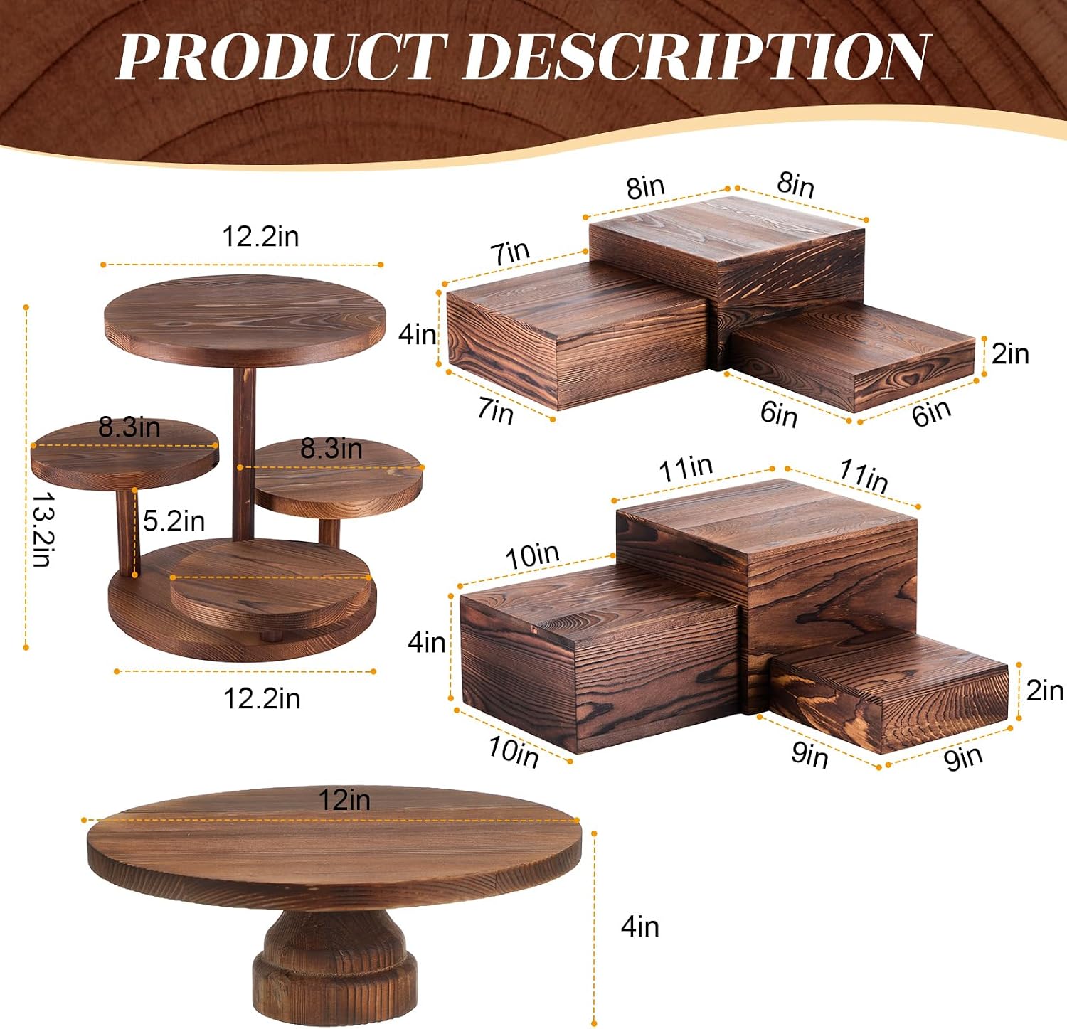 4-laags ronde cupcaketoren sta - Display Risers Set recensie en prijs