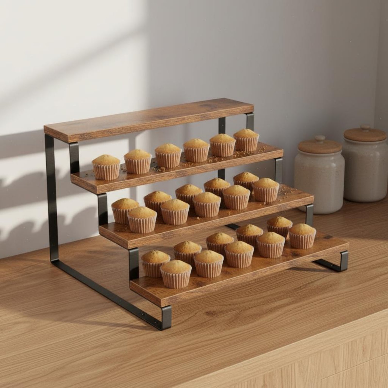 4-laags displayrek ruimtebespa - Display Risers Set recensie en prijs